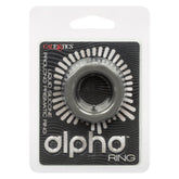 Alpha Liquid Silicone Prolong Prismatic Ring Gray 1 Inch Diameter Stretchy Durable Silicone COCK RINGS